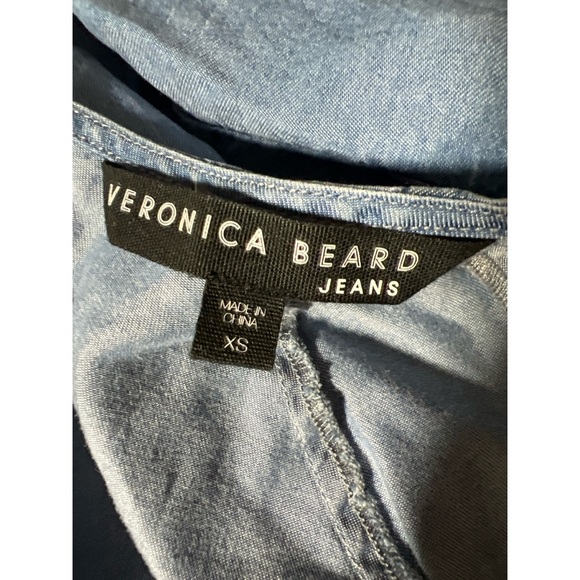 Veronica beard  jeans Women's Blue Ruffle Top - Picture 3 of 3